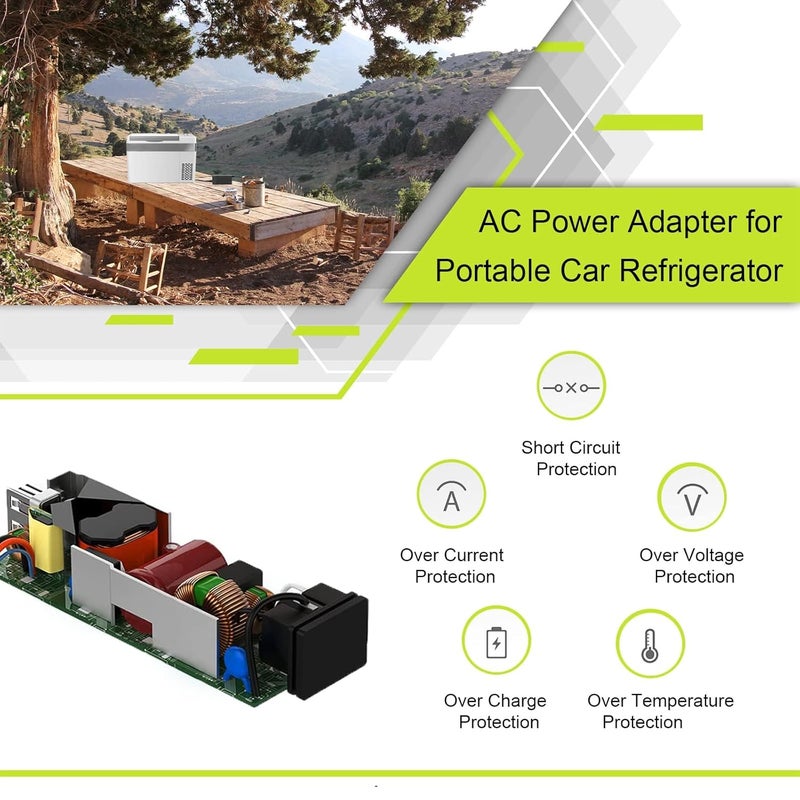 ACOPOWER 100V-240V AC Adapter for Cooler Refrigerator,AC Power Cord Power Cable for Car Refrigerator,Car Fridge Freezer,Compatible with Other Brands - Image 4